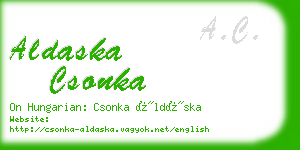 aldaska csonka business card